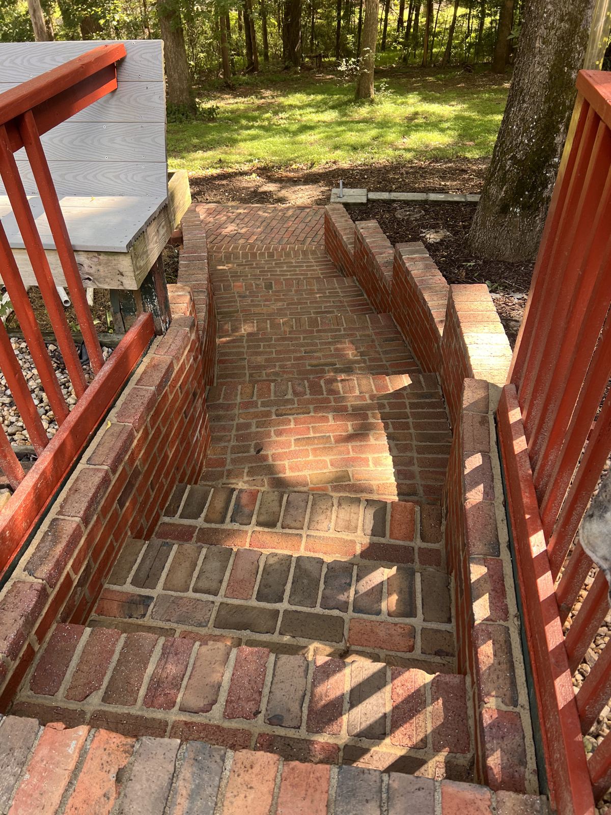 Brick steps repaired and restored by Omni Home