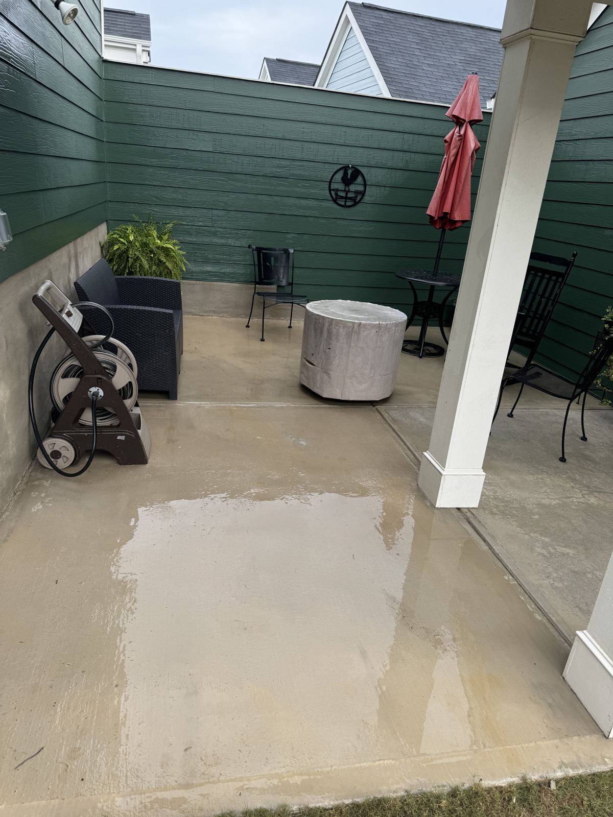 Patio pressure washed by Omni Home Property Care